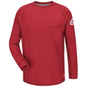 iQ Series Comfort Knit Men's FR Long Sleeve T-Shirt in Red